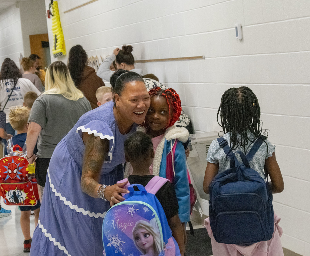 CDS students on the first day of school