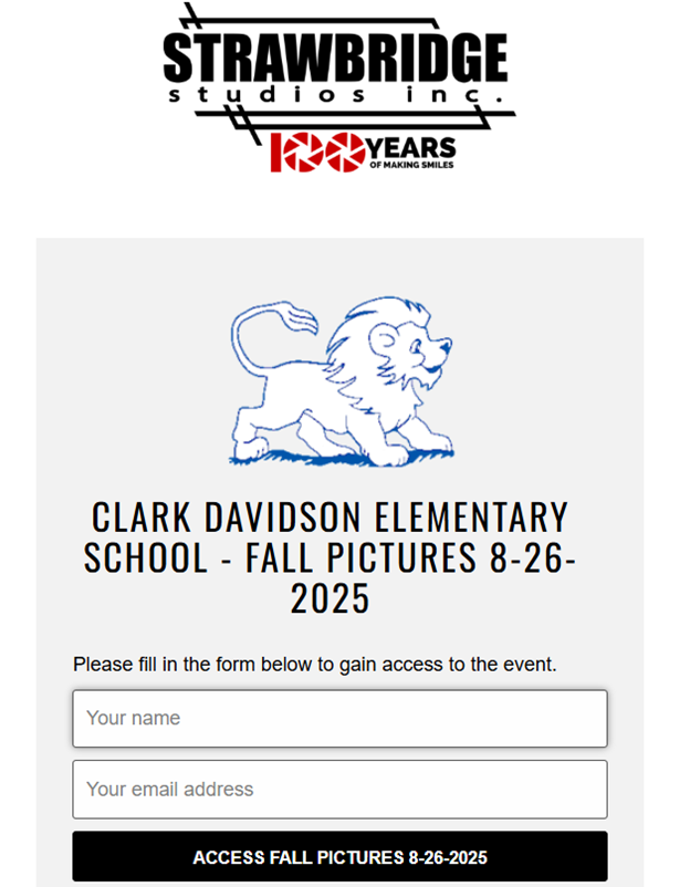 CDS Fall Pictures: Tuesday, August 26th. Fall pictures are the traditional head and shoulder images that will be used for the school yearbook and for portrait packages. Picture Packets were sent home on Monday, August 19th. You can also order online at: https://rb.gy/rj5jf7