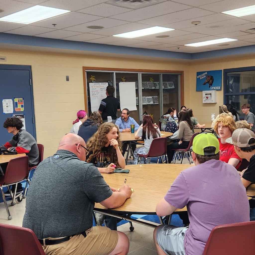 students in cafeteria