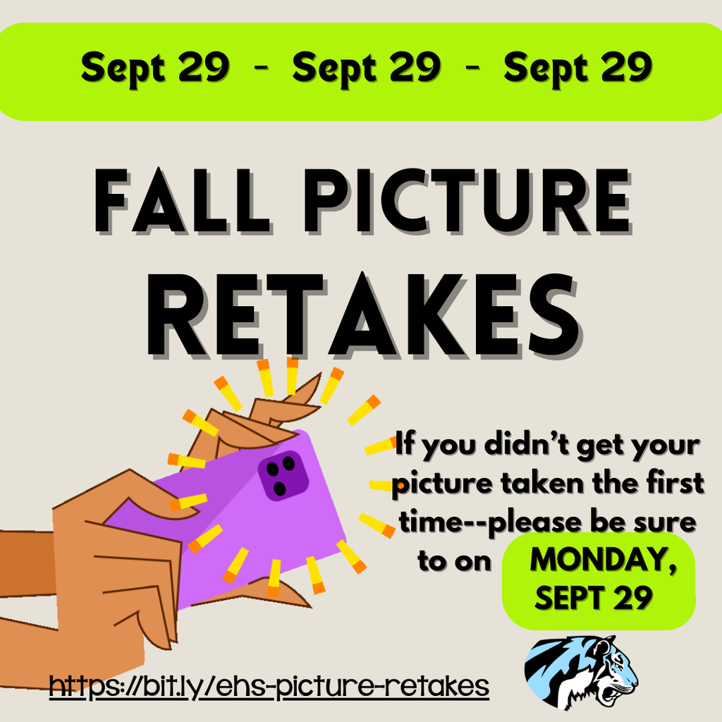 picture retake day is monday sept 29