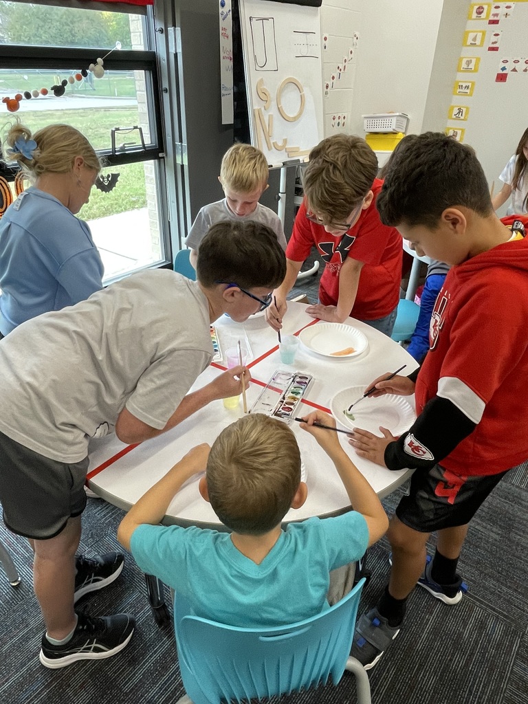 Johnson/Millar and Nikodym had a great time making spiders and webs today!