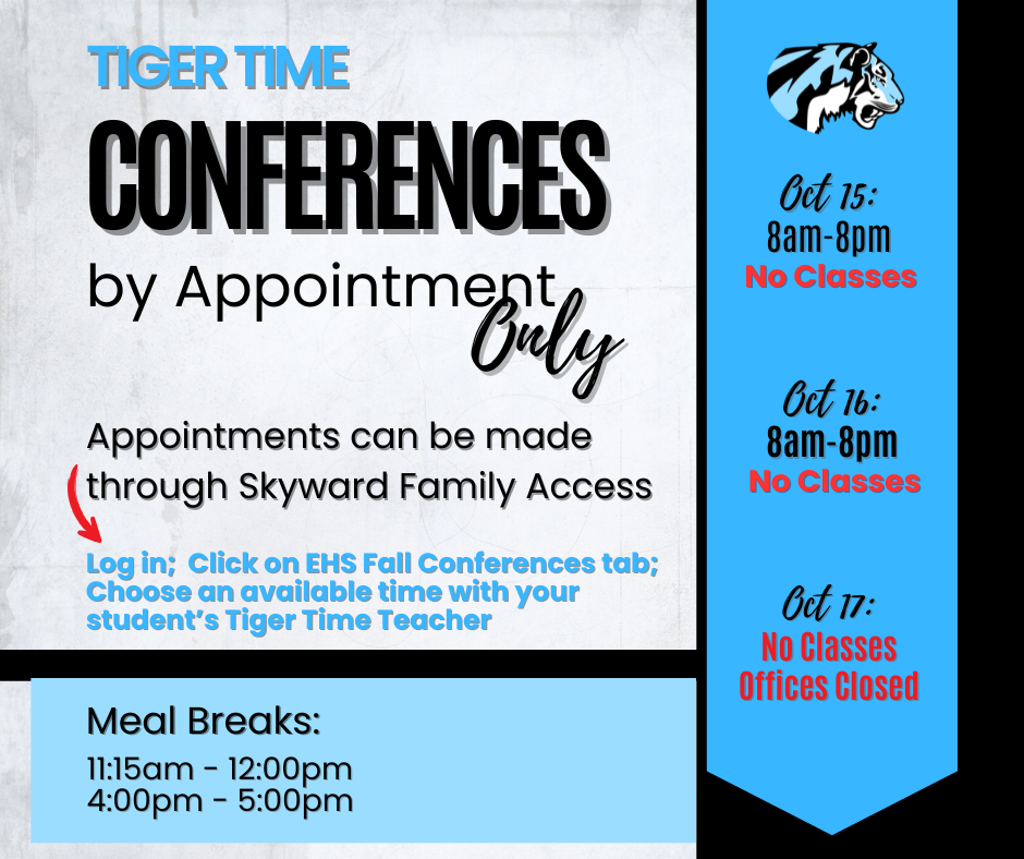 Tiger Time Conferences Oct 15 & 16