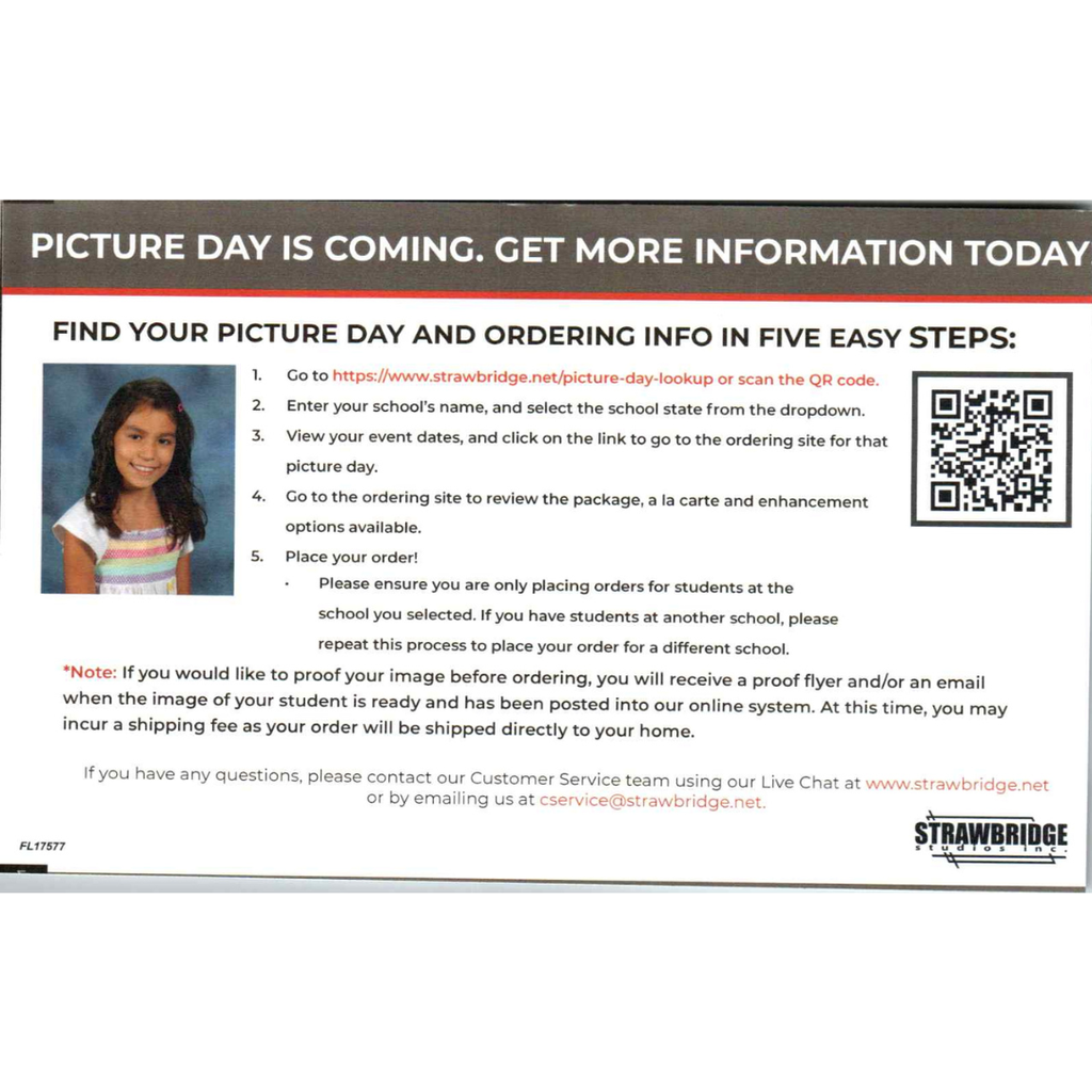 Challenger Picture retake Order form