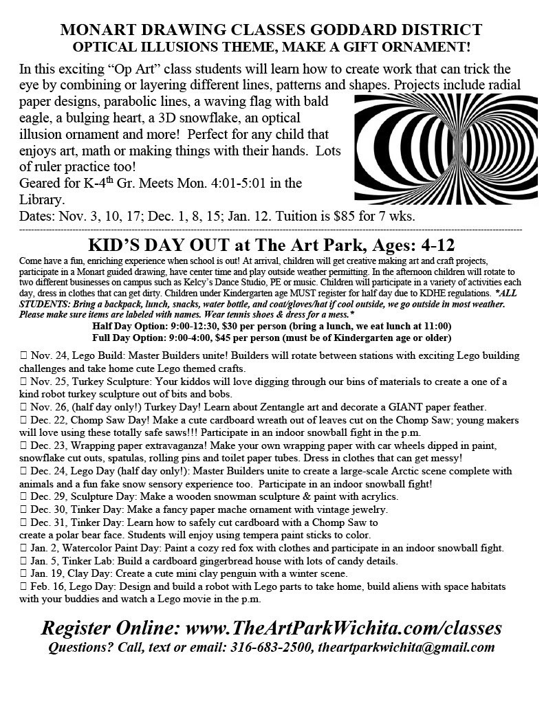 fall monart classes. 