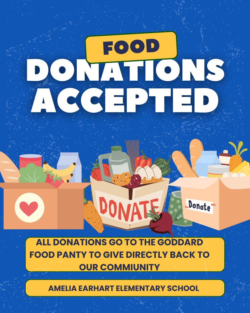 Food Drive Donations Accepted at Earhart Elementary