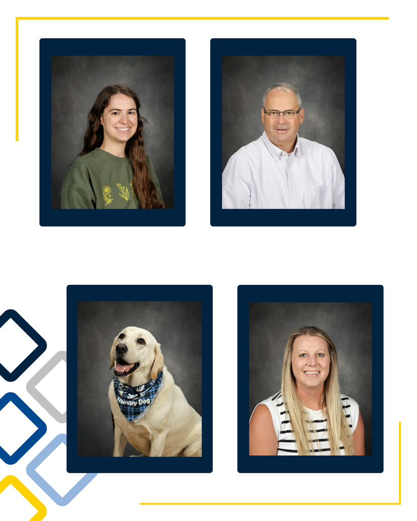 Mariah Nguyen (School Pyschologist at Discovery Intermediate School), John & Groot (Yellow Labrador Retreiver) Stuever (School Psychologist & Therapy Dog at Amelia Earhart Elementary School), and Kendra Zimmer (School Psychologist at Clark Davidson Elementary School)