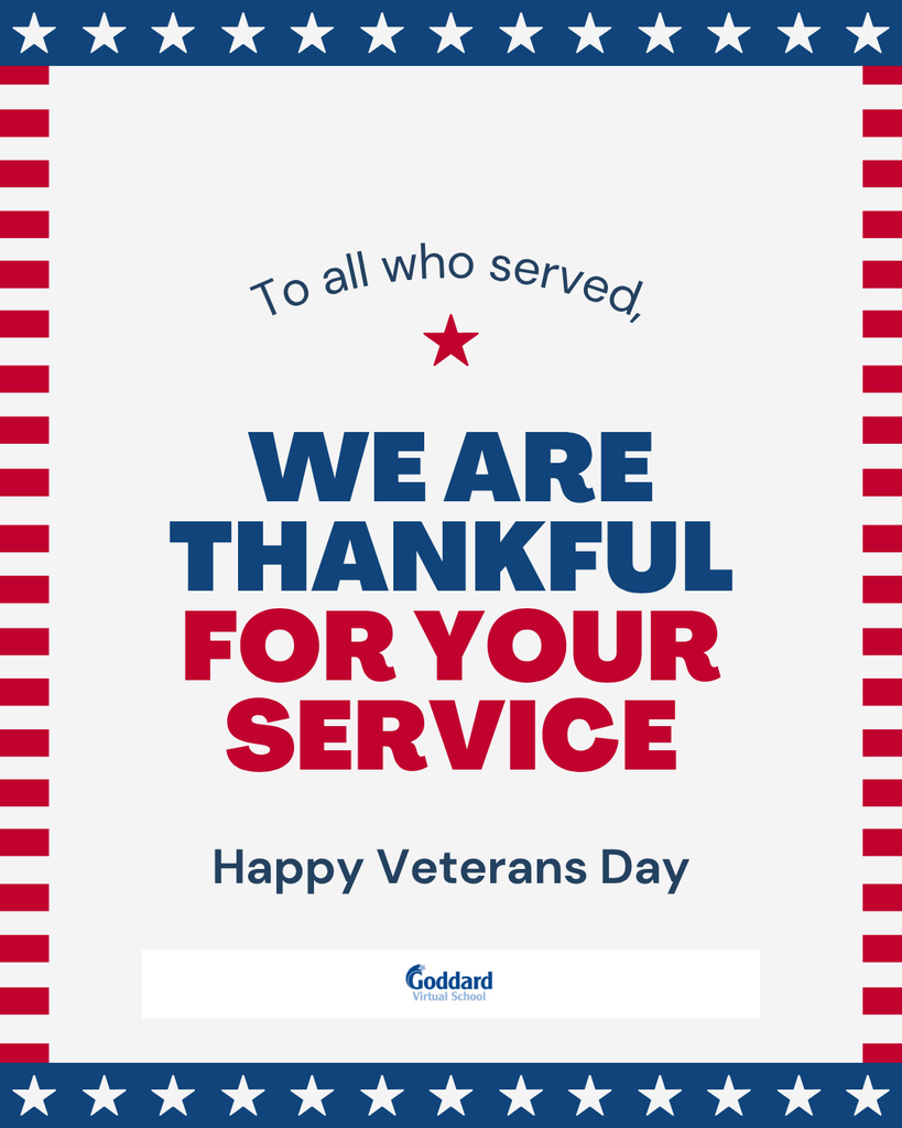 Picture with text saying thank you for your service for Veterans Day