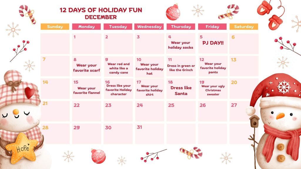 12 days of holiday fun