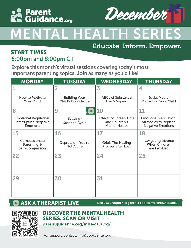 december 2025 calendar from parentguidance.org