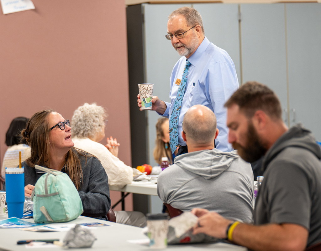 USD 265 mingle during a Goddard Education Foundation staff appreciation breakfast