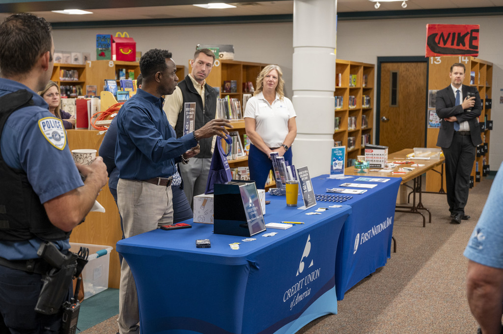 GEF Business Partners speak briefly during the Goddard Education Foundation staff appreciation breakfast