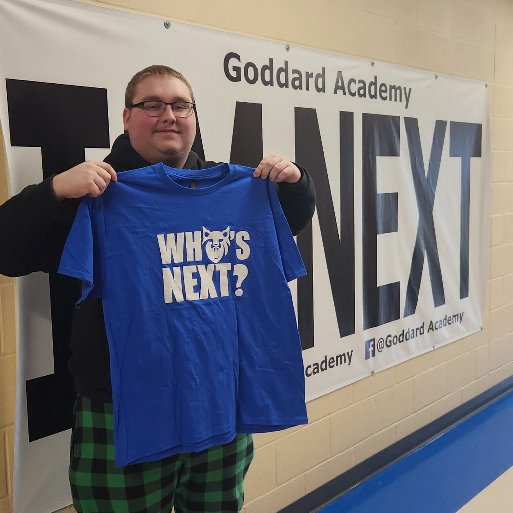 With shirt and banner