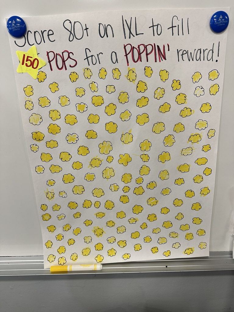 Mrs. Douglass came around and served the students with popcorn, mini M&Ms, and seasonings! These kids work so hard on their IXL skill builders! 