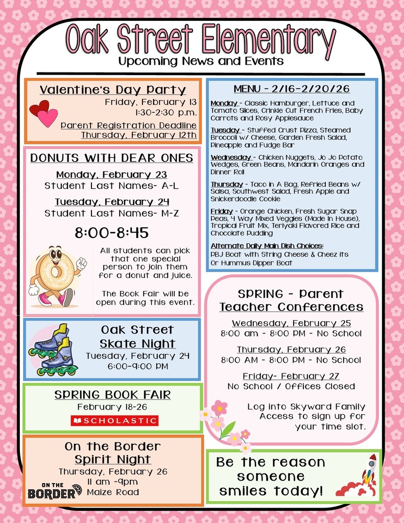 Newsletter 2/16-2/20