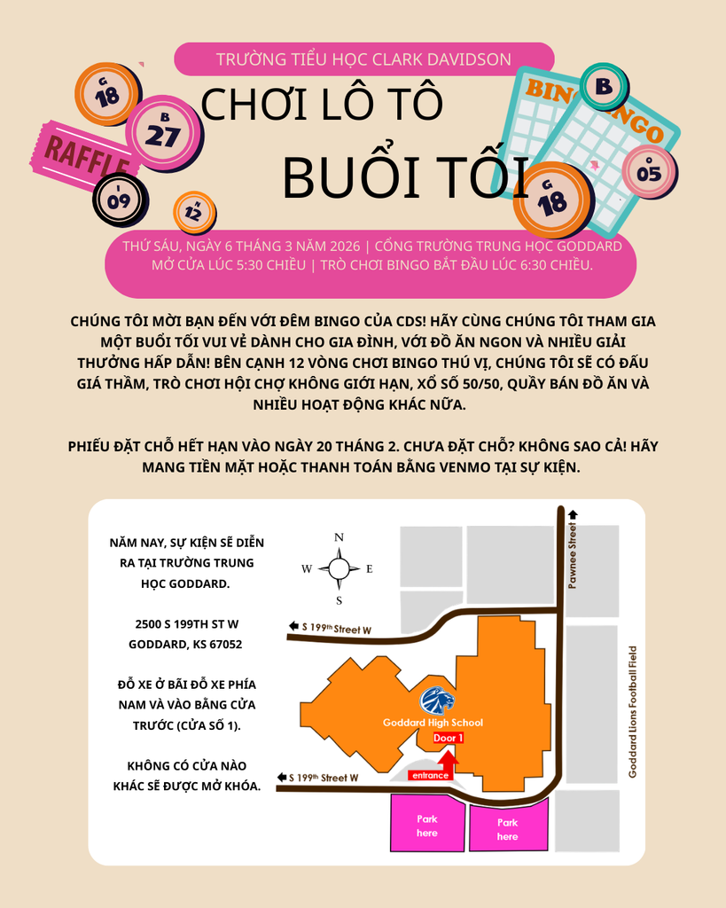 Bingo Location Instructions