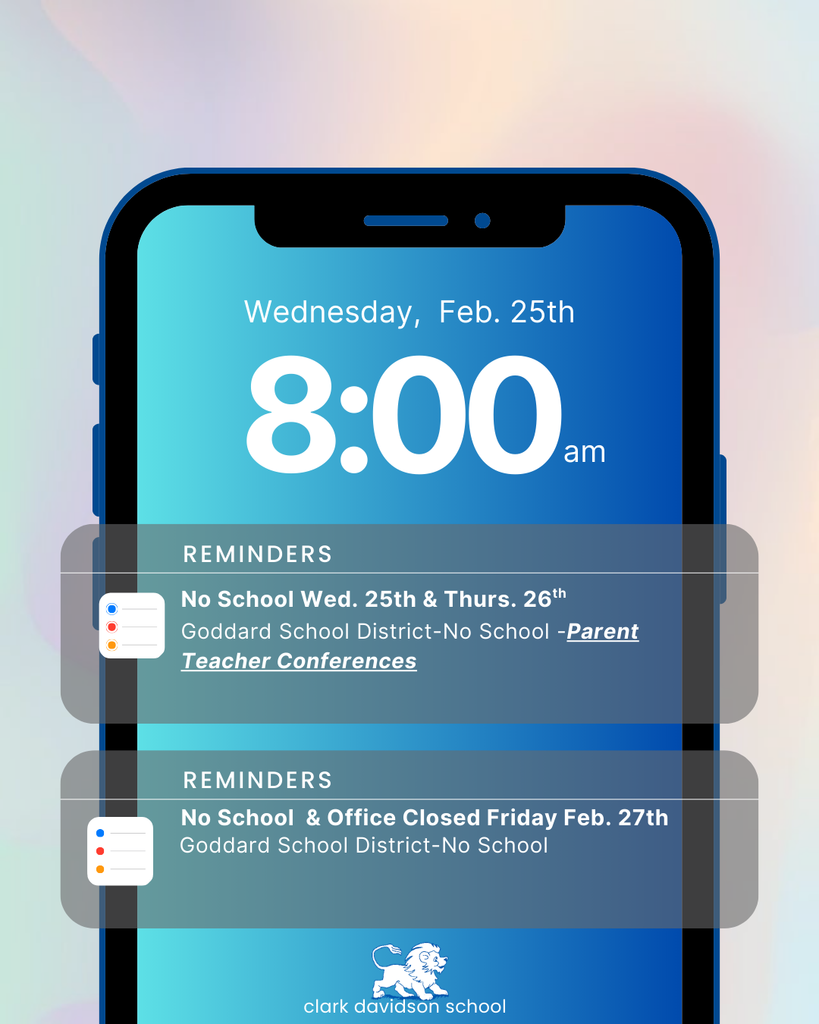  Important Dates Reminder  NO CLASSES: Wednesday, Feb. 25 | Thursday, Feb. 26 | Friday, Feb. 27  PARENT-TEACHER CONFERENCES: Feb. 25 & 26 | 8:00 a.m. - 8:00 p.m.  Sign up now in Skyward Family Access!