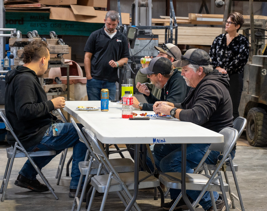 USD 265 Maintenance workers at an appreciation breakfast hosted by the Goddard Education Foundation