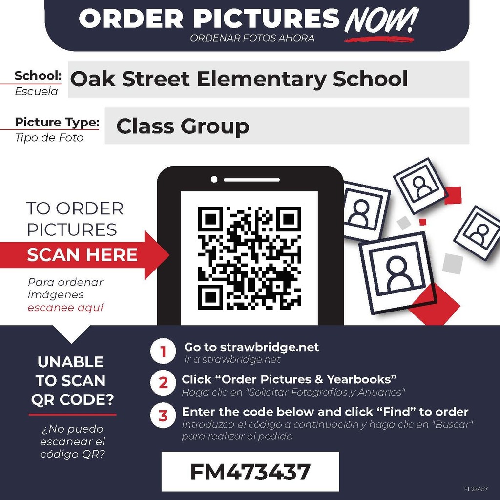 A photographer from Strawbridge Studios will be here on Friday,  March 6 to photograph individual spring pictures as well as the class pictures.