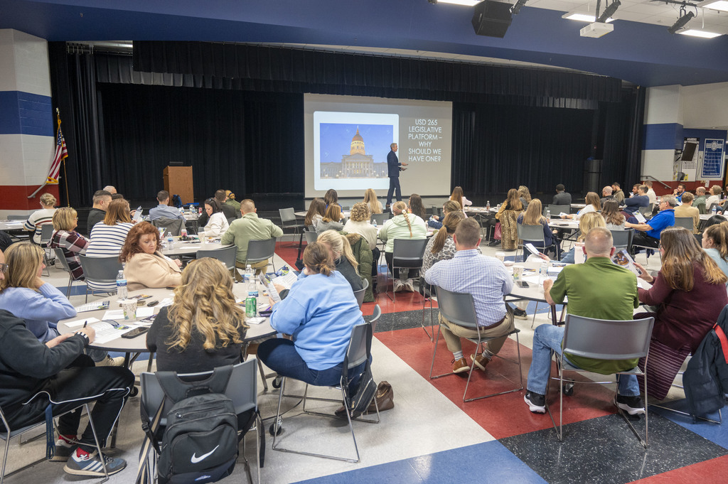 Dr. Justin B. Henry presenting at the 2026 State of the District