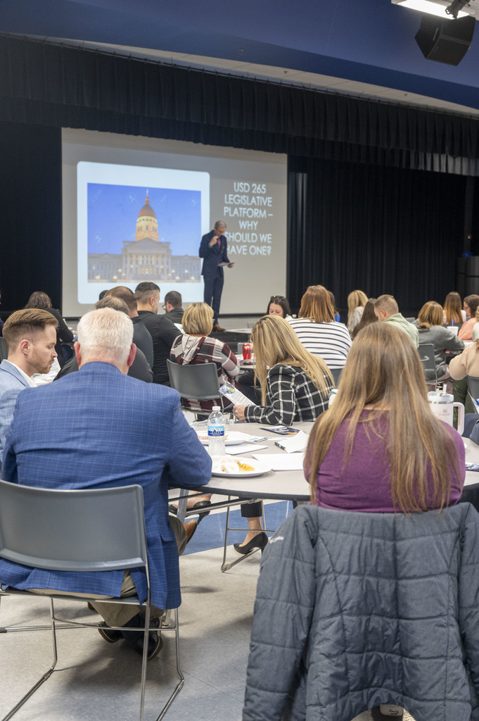 Dr. Justin B. Henry presenting at the 2026 State of the District