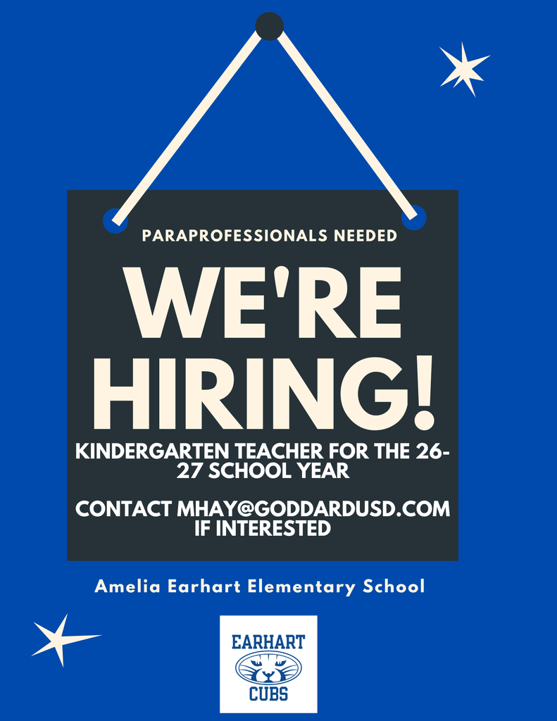 Now Hiring kindergarted teacher for the 26-27 school year, contact marney hay if interested. 