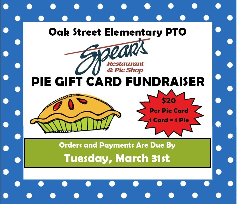 Spears Pie Card Fundraiser starts today due march 31st