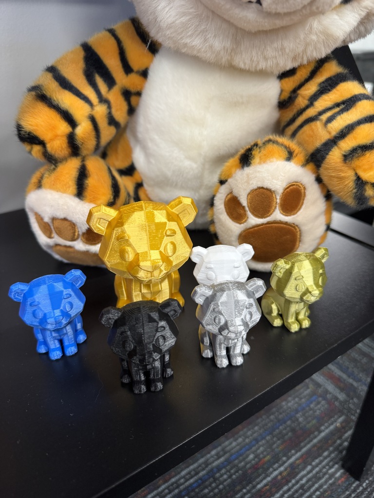 We had the kindest third grade student that wanted to help at school.  He created 3-D printed tigers for this special Tiger Ticket drawing.  He even made an extra large gold one as the bonus winning prize.  The kids were all so impressed.  Thank you, thank you to this student and to Mrs. Douglass for sharing him with us!  Congratulations to these winners!