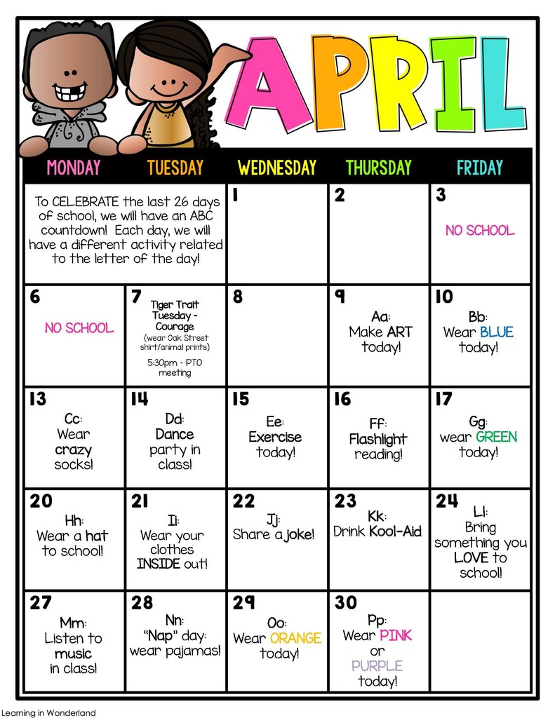 April May Color Countdown