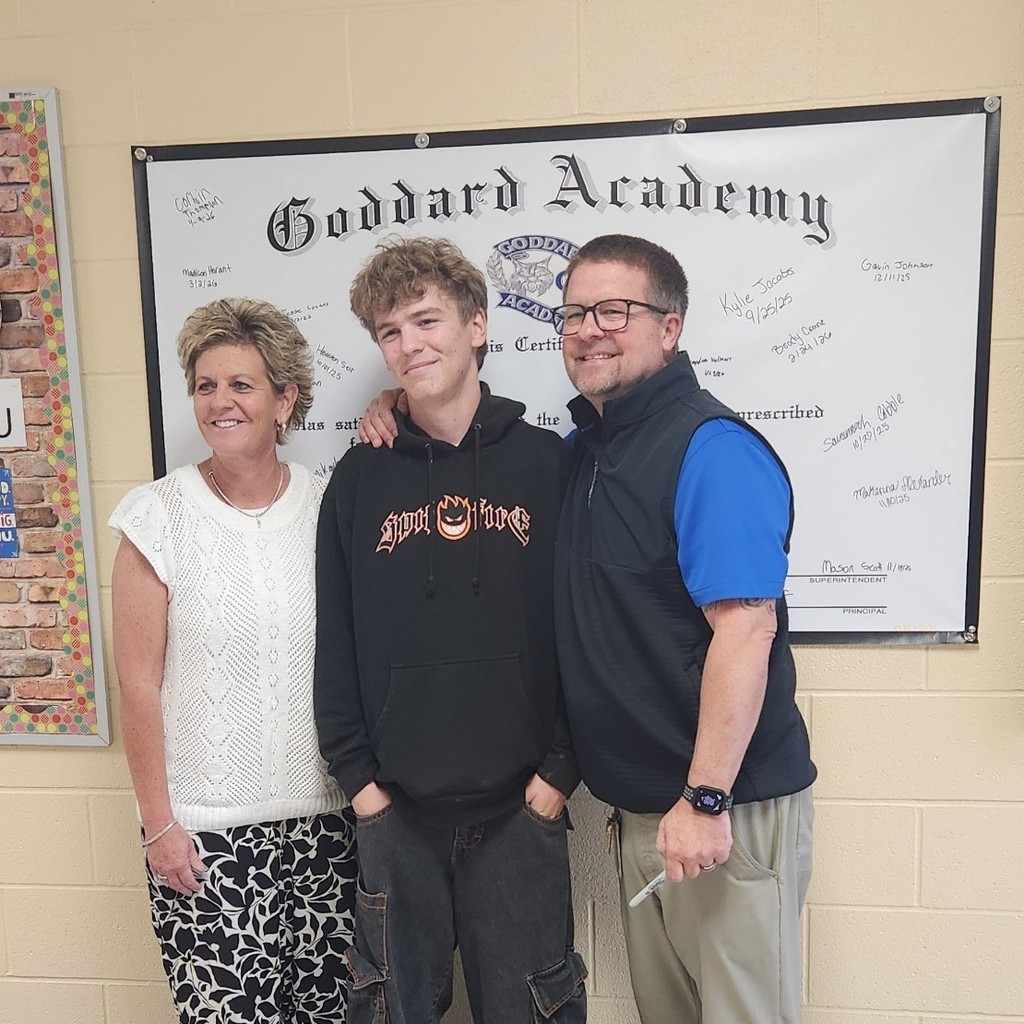 Brian Shuss graduating! with Mr. Gee and Mrs. Long