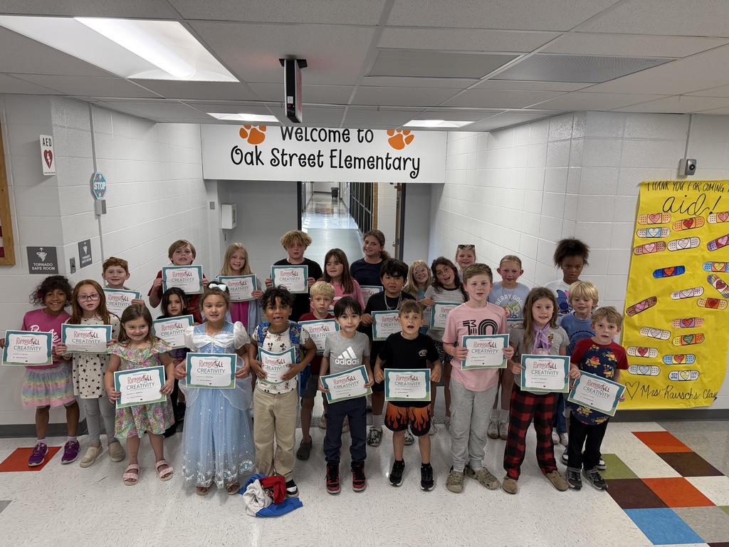 These kiddos were selected as May Student's of the Month. They were recognized for their creativity. These students used their imagination to create something new or solve a problem.