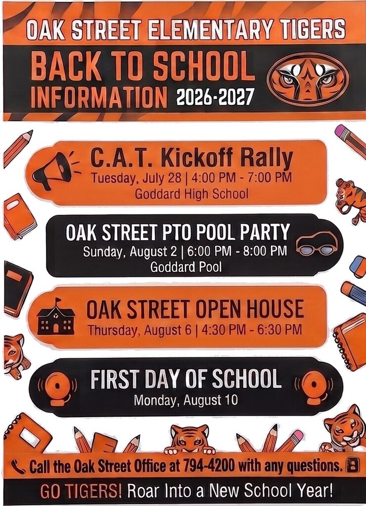 Back to school dates.