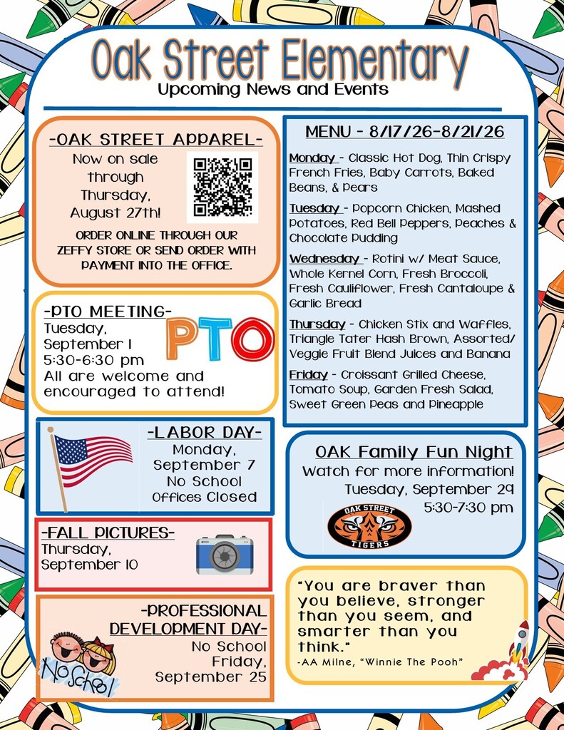 8/17-8/21 Newsletter