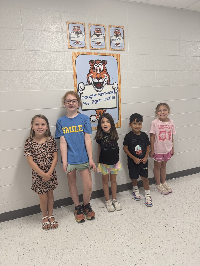 Can I get a cheer for celebrating the first day of September AND our Tiger Trait Tuesday on the same day!  What a fun time it has been seeing our students wearing their new and old Oak Street Tiger shirts.  On the first Tuesday of the month we like to celebrate and also include a Tiger Ticket drawing.  Our Tuesday winners have been collecting tickets just yesterday and today.  Way to go!  They are taking home some Crayola Stampers.