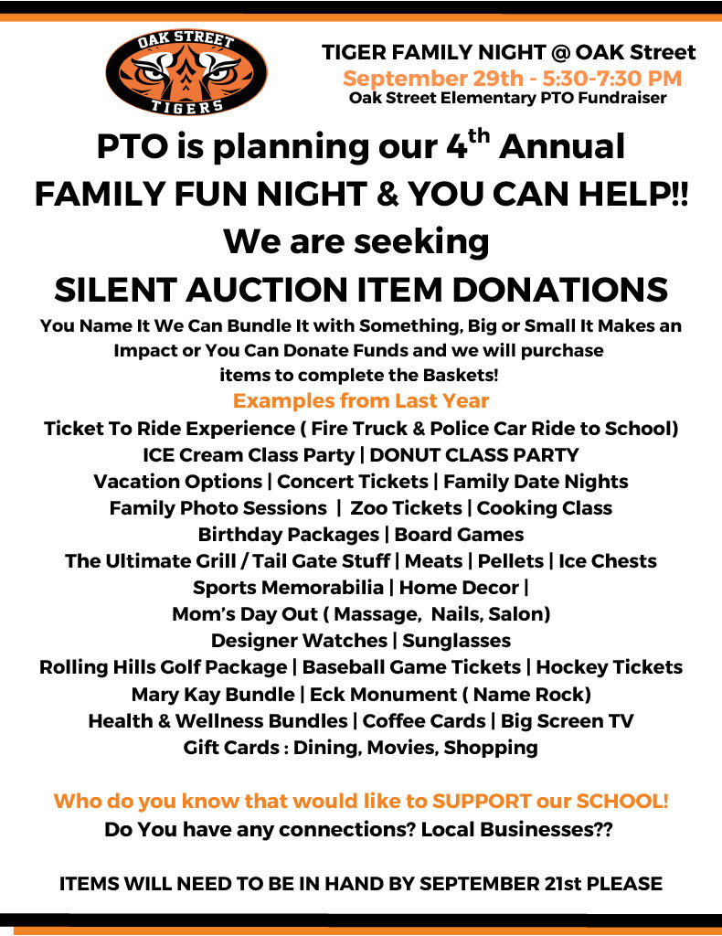 Tiger Night Silent Auction