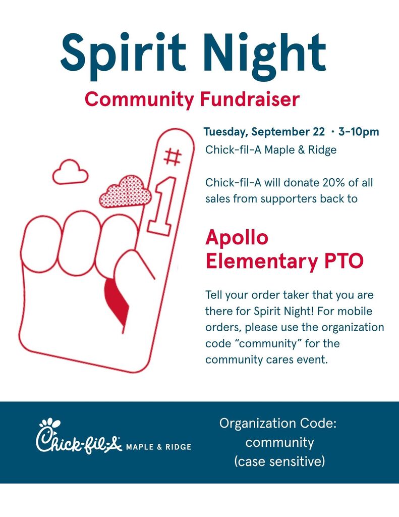 Chick-Fil-A Spirit Night!
