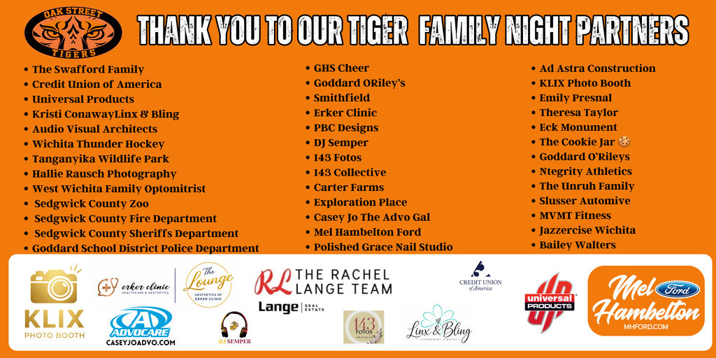 Family Fun Night sponsors
