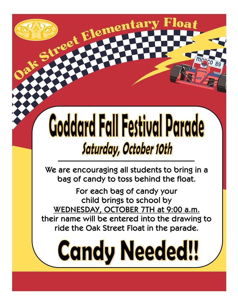 Fall Festival Float Candy needed by 10/7/26