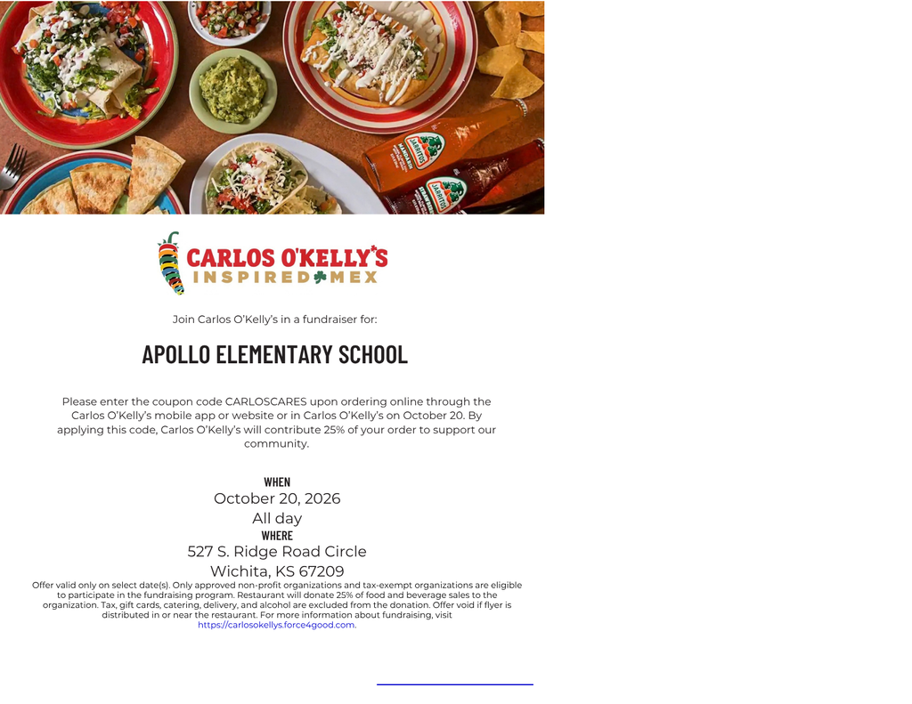 Carlos O'Kelly's  Food Fundraiser Night