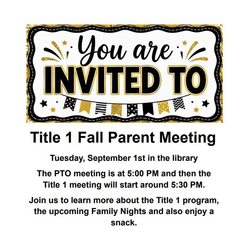 Title 1 Meeting 