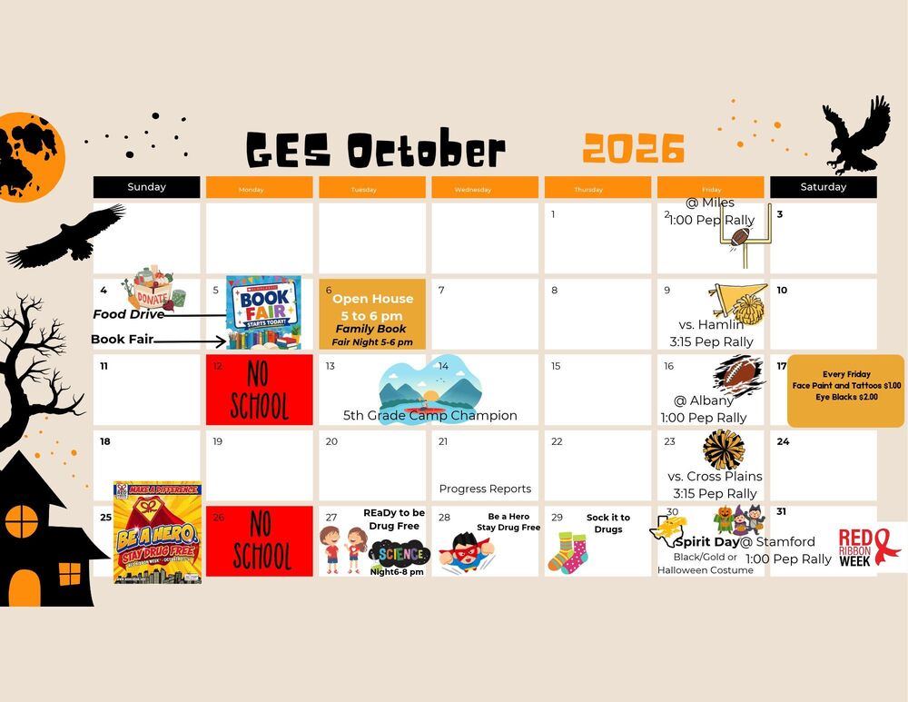 GES October Calendar