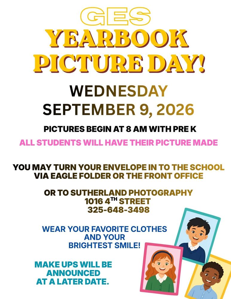ges yearbook picture day 9/9/26