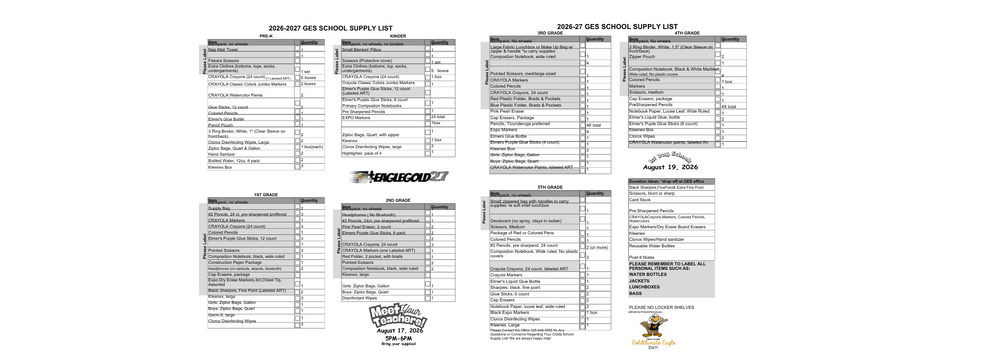 26-27 School Supply List