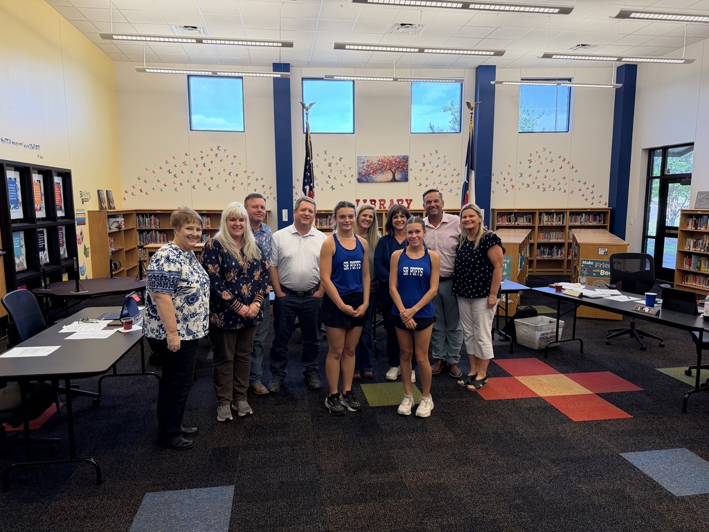 school board recognized Emily Bartek and Rylie Hillis
