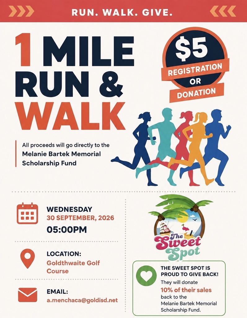 1 Mile Run & Walk, Wednesday September 30th