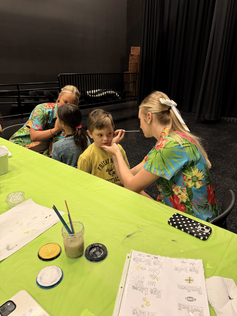 NHS Students face painting at GES