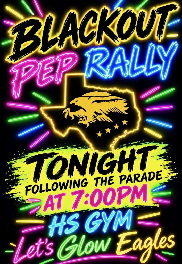 Blackout pep rally tonight at 7