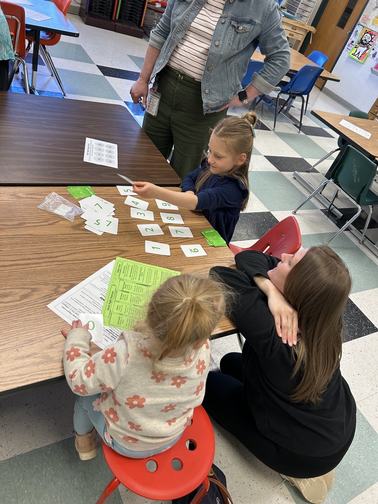 Students at a math station