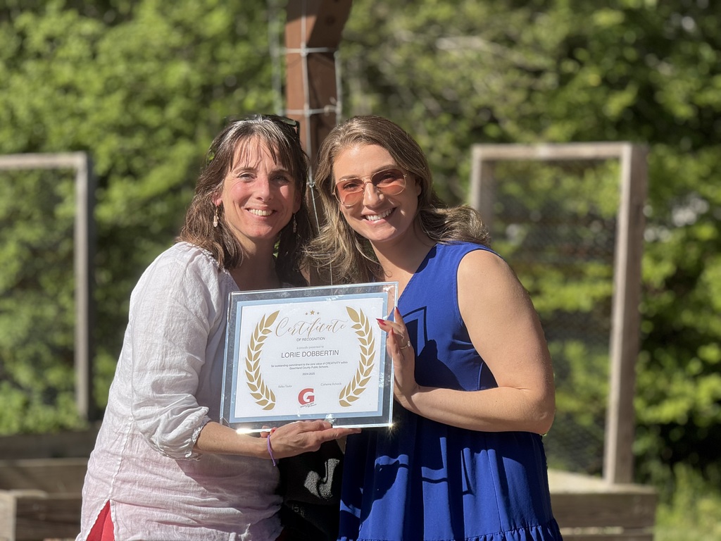 Teacher getting an award