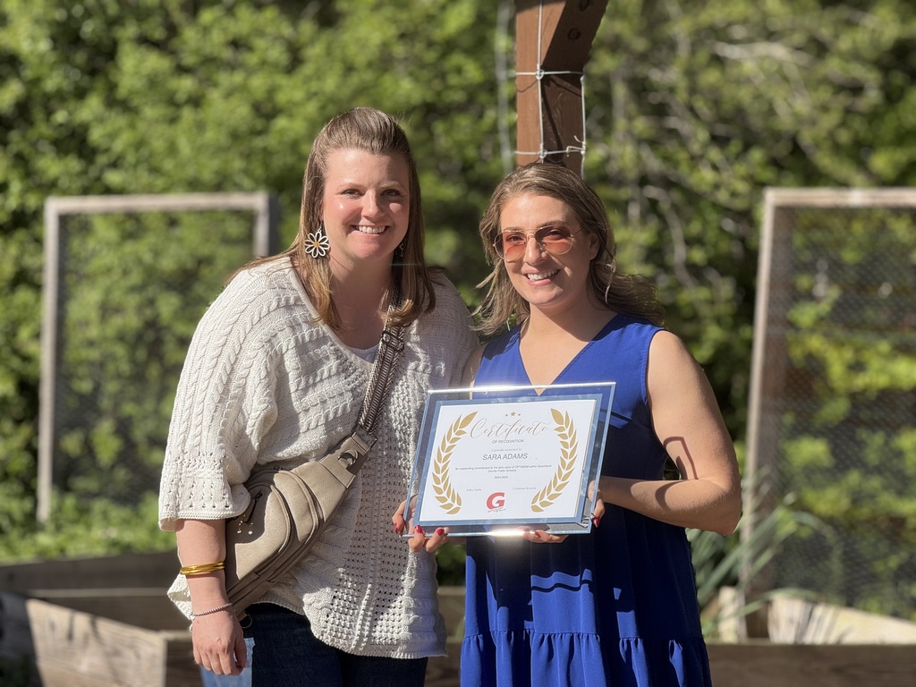 Teacher getting an award