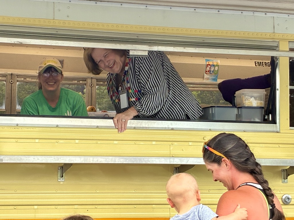 Family ordering at the Sunshine Food Bus